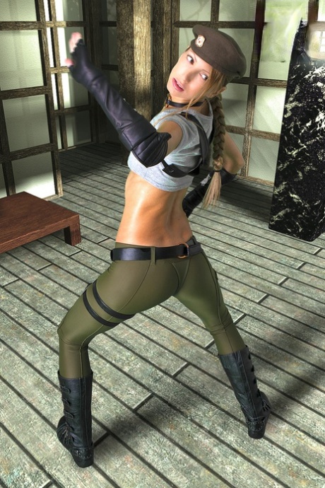 Blonde chick Angela Blanche exposes her hard body while wearing cosplay attire 72288353