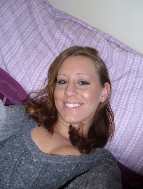 Busty amateur Lizzy takes self shots of her boobs and booty in a mirror 67407675