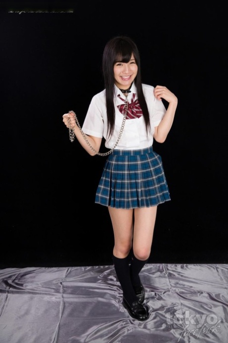 Japanese schoolgirl drools heavily while being mouth fucked on her knees 26930590