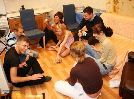 Drunk college students participate in hardcore sex acts during an orgy 64788354