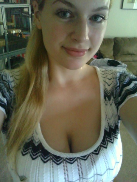 Blonde girl takes non nude selfies in various places around her house 60628262