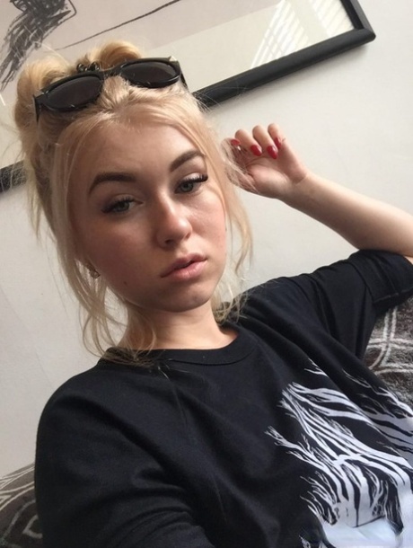 Beautiful blonde slut Misha Cross takes a selfie fully clothed and stark naked 97951074