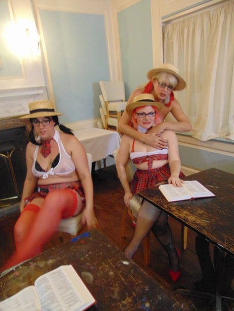 Amateur women engaging naughty sex acts while wearing schoolgirl attire 71961993