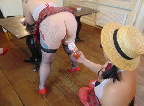 Amateur women engaging naughty sex acts while wearing schoolgirl attire 71961993