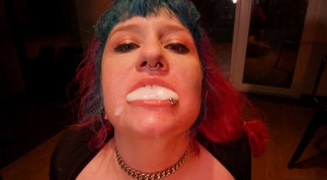 Busty fatty Proxy Paige sports a mouthful of sperm after a gangbang 52684001