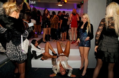 Drunk ladies break out a strapon cock during a girls only night out 39925758