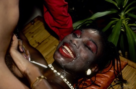 Black girl concludes sexual intercourse with sperm on her face 87128868